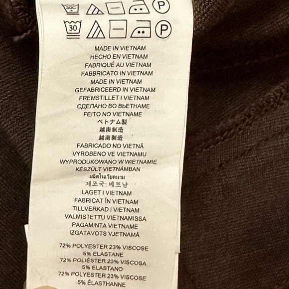 Michael Michael Kors Womens Sz 20 Brown Knit Pants Zip Gold Tone Hardware Fall - Picture 4 of 5